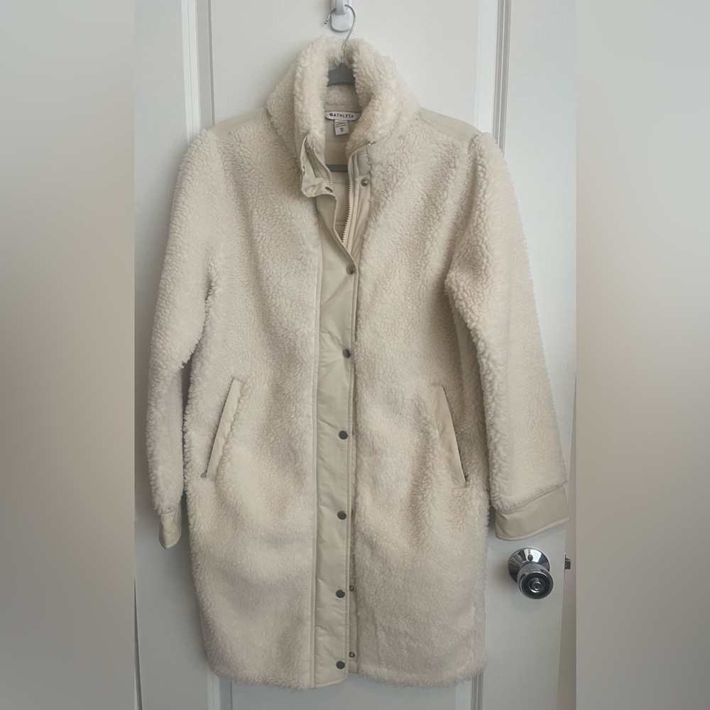 Athleta Women's Cream Teddy Jacket
